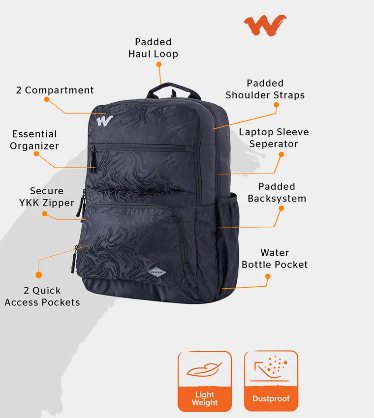 WILDCRAFT Black Wildcraft Andes 42 Wave Backpack, Black  | Best Price UAE